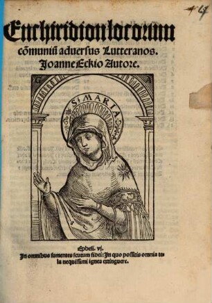 Enchiridion locorum com[m]uniu[m] aduersus Lutteranos