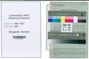 Entnazifizierung Heinrich Wingerath , geb. 10.05.1892 (Holzplatzmeister)