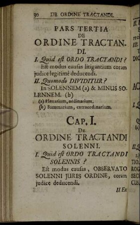 Pars tertia de ordine tractandi.