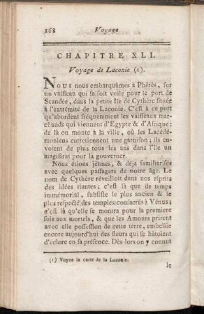 Chapitre XLI. Voyage de Laconie.