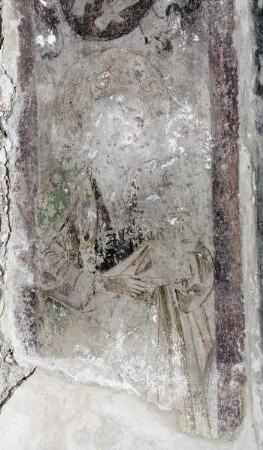 Madonna und Wappenbild in der rechten Fensterlaibung — Madonna