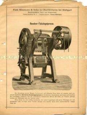Revolver-Falzziegelpresse