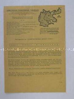 Propagandaflugblatt der rechstradikalen Volkspolitischen Aktion gegen die DDR