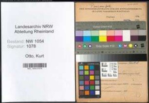 Entnazifizierung Kurt Otto , geb. 26.05.1898 (Verw.Angestellter)