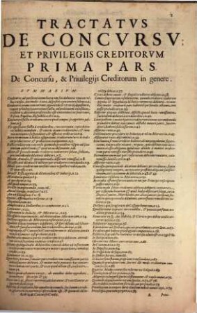 Tractatus de concursu et Privilegiis Creditorum in Bonis Debitoris et de praelationibus eorum ...