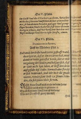 Der VI. Psalm.