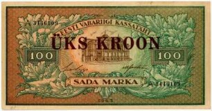 Geldschein, 1 Estnische Krone, 1928