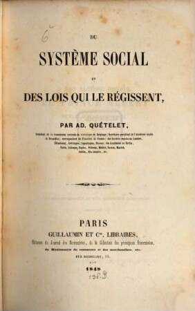 Du système social et des lois qui le régissent