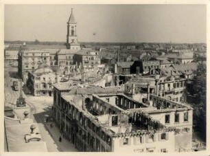Zerstörungen Zweiter Weltkrieg - Luftangriff 2./3.09.1942. Rondellplatz, Karl-Friedrich-Straße