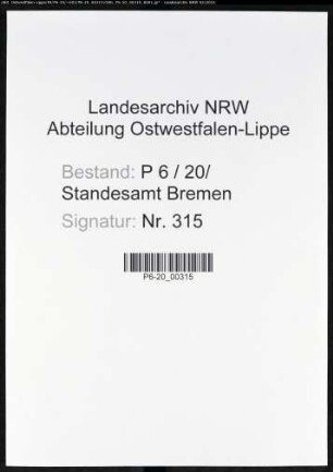 Heiratsregister Standesamt Bremen
