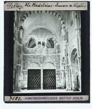 Vézelay, Ste-Marie-Madeleine : Innenansicht nach W