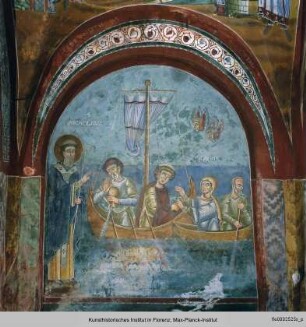 Szenen aus dem Leben der Heiligen Nikolaus : Der Heilige Nikolaus rettet Pilger vor dem falschen Öl der Diana