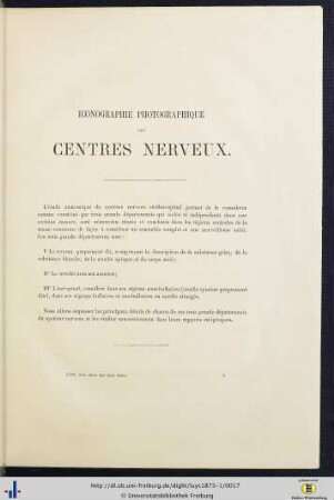 Iconographie Photographique des Centres Nerveux.
