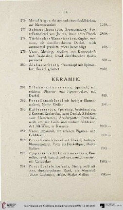 Keramik (Nr. 281-300)