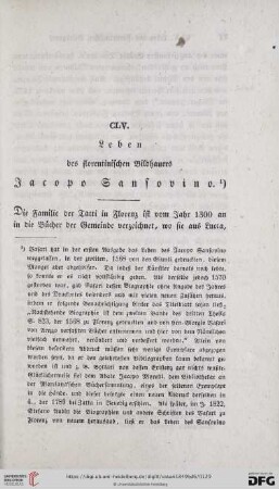 CLV. Leben des florentinischen Bildhauers Jacopo Sansovino