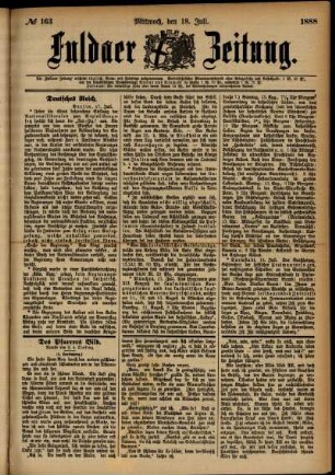 Ausgabe vom Mittwoch, den 18. Juli 1888.