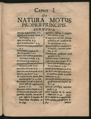 Caput I. De Natura Motus Proprii Principis.