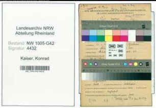 Entnazifizierung Konrad Kaiser , geb. 29.06.1904 ()