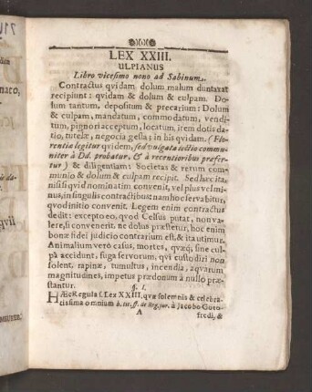 Lex XXIII. Ulpianus