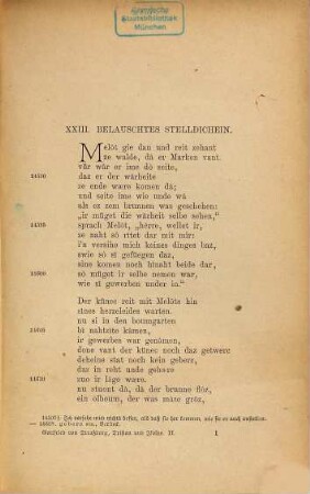 Tristan und Isolde und Flore und Blanscheflur, 2. Tristan und Isolde (Schluß)