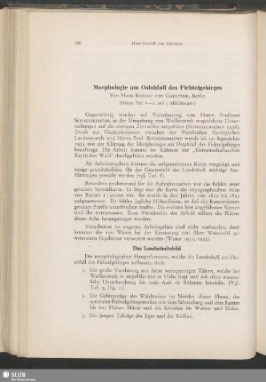 Morphologie am Ostabfall des Fichtelgebirges