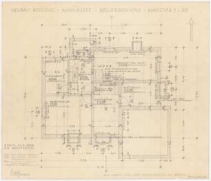 Wohnhaus Boelicke, Berlin-Nikolassee: Grundriss Kellergeschoss 1:50