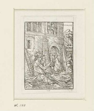 Kranker, aus: Symphorien Barbier, Les images de la mort, Lyon 1562, D 2 recto