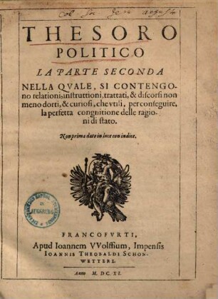 Tesoro politico, 2
