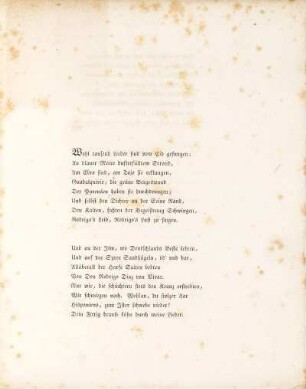 Wohl tausend Lieder sind vom Cid gesungen ... (unvollständig)