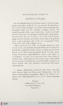 25: Kleinasiatische Studien, 6
