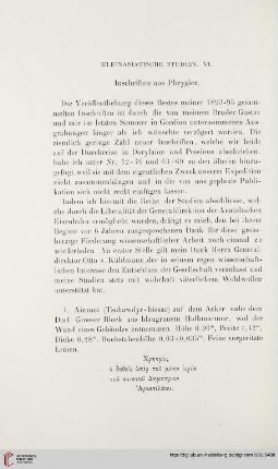 25: Kleinasiatische Studien, 6