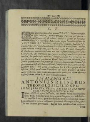 Epistola Ad Authorem.