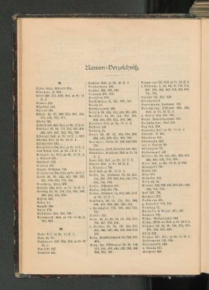 Namen-Verzeichniß.
