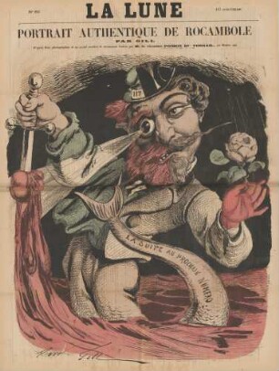 Portrait authentique de Rocambole, par Gill