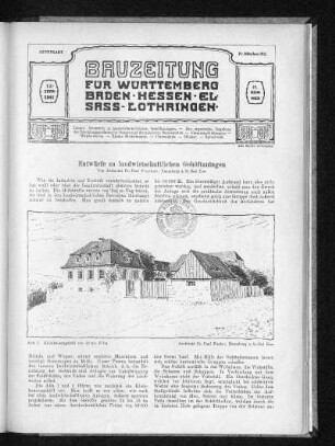 Entwürfe zu landwirtschaftlichen Gehöftanlagen