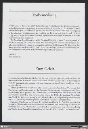Vorbemerkung