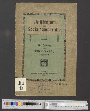 Christentum und Sozialdemokratie : ein Vortrag