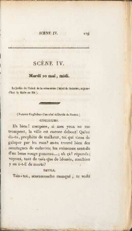 Scene VI. Mardi 10 mai, midi