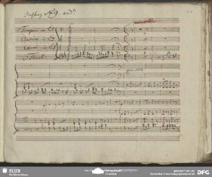 Aria mit Chor (timp, tr, cor, fl)