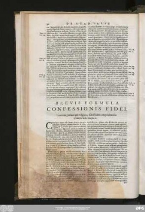 Brevis Formula Confessionis Fidei, In eorum gratiam qui religionis Christianae compendium in promptu habere cupiunt.