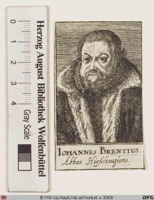 Bildnis Johannes Brenz (lat. Brentius) d. J.