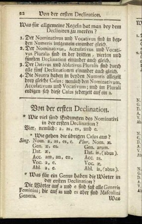 Von der ersten Declination.