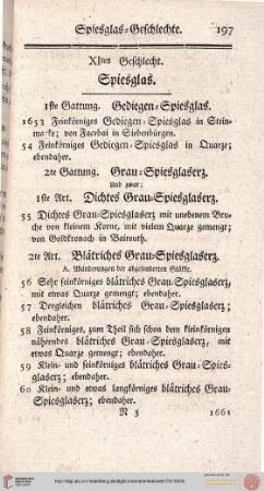XItes Geschlecht. Spiesglas