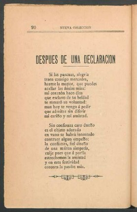 Después de una declaración