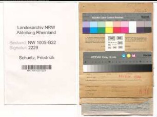 Entnazifizierung Friedrich Schuetz , geb. 23.01.1891 (Angestellter)