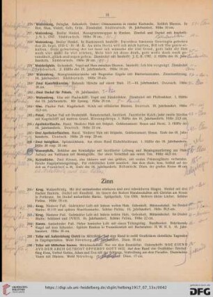 Zinn (Nr. 291-306)