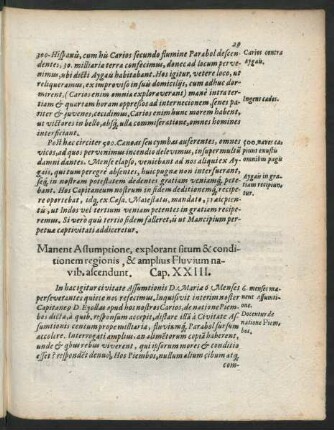 Manent Assumptione, explorant situm & conditionem regionis ... Cap. XXIII.