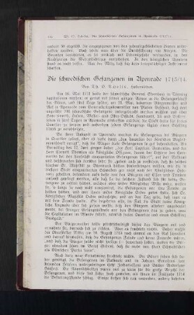 Die schwedischen Gefangenen in Apenrade 1713/14