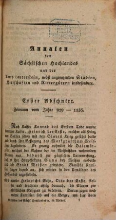 Geschichte des sächsischen Hochlandes : mit besonderer Beziehung auf das Amt Lauterstein und angrenzende Städte, Schlösser und Rittergüter, 2