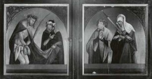 Geschlossen: Links Schmerzensmann, rechts